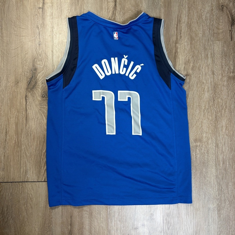 Luka Doncic Youth Large Dallas Mavericks Jersey Blue Boys NBA Basketball - Picture 2 of 7